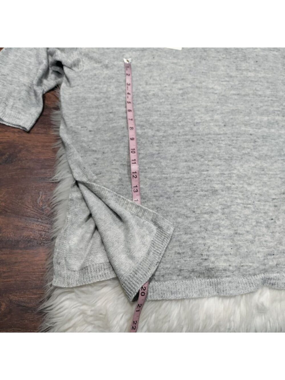 NWT Eileen Fisher Organic Linen Melange Lagenlook SZ L Mock Artsey Sweater Gray - Picture 14 of 14